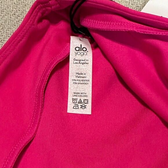 ALO Yoga Leggings Size Large NWT Airlift High Waist Conceal Zip Pink - Picture 5 of 10